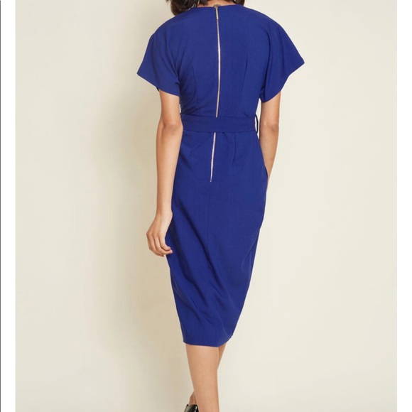 ModCloth Closet Royal Blue Sheath Dress w/ Belt - Picture 4 of 8